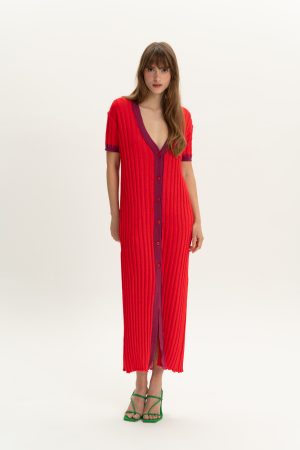 Hot flames knitted dress