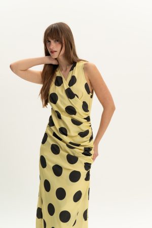 Sunday Polkas drape dress