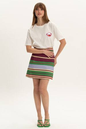 In control-green mini skirt