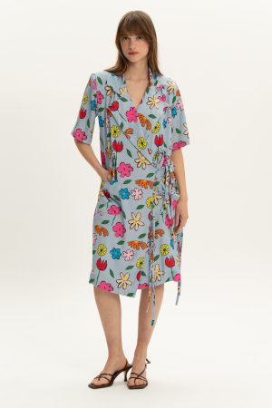 Blue at home-blazer dress