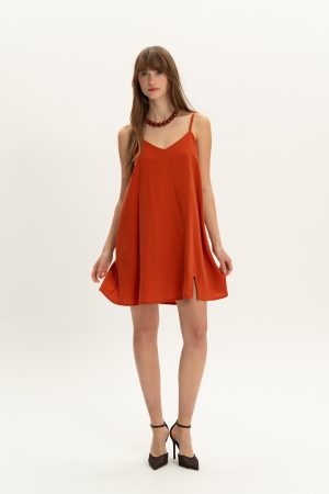 Burnt orange!-mini dress