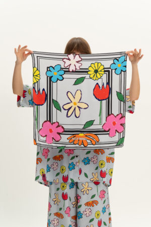 Blue at home!- silk scarf