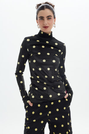 FRIDAY POLKAS VELVET TOP