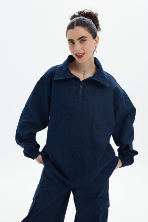 DENIM SWEATSHIRT TOP