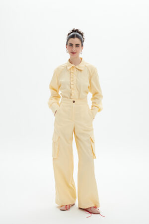 BUTTER YELLOW CARGO TROUSERS