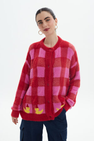 HOT PINK CARDIGAN